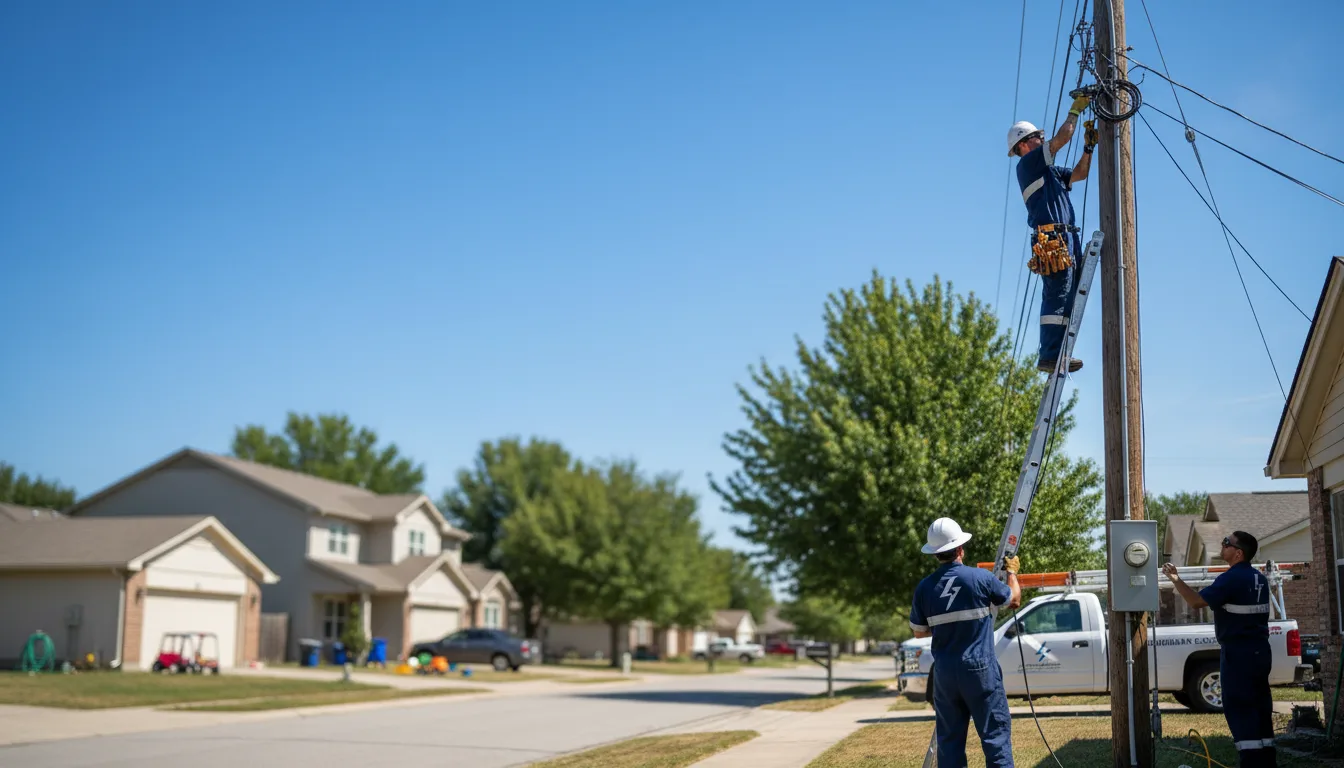 Residential electrician providing installation services in Colp, IL